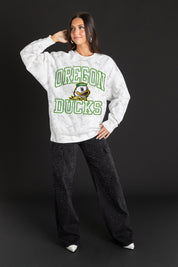 OREGON DUCKS WHITEOUT PREMIUM DROP SHOULDER PULLOVER