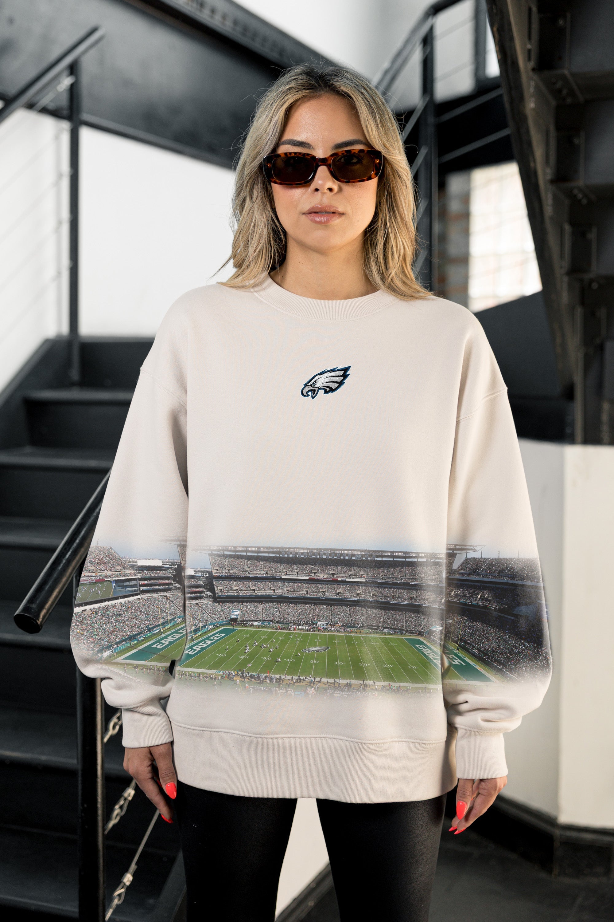 PHILADELPHIA EAGLES POWER MOVE PREMIUM DROP SHOULDER PULLOVER