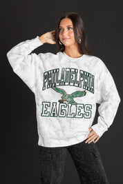 PHILADELPHIA EAGLES WHITEOUT PREMIUM DROP SHOULDER PULLOVER