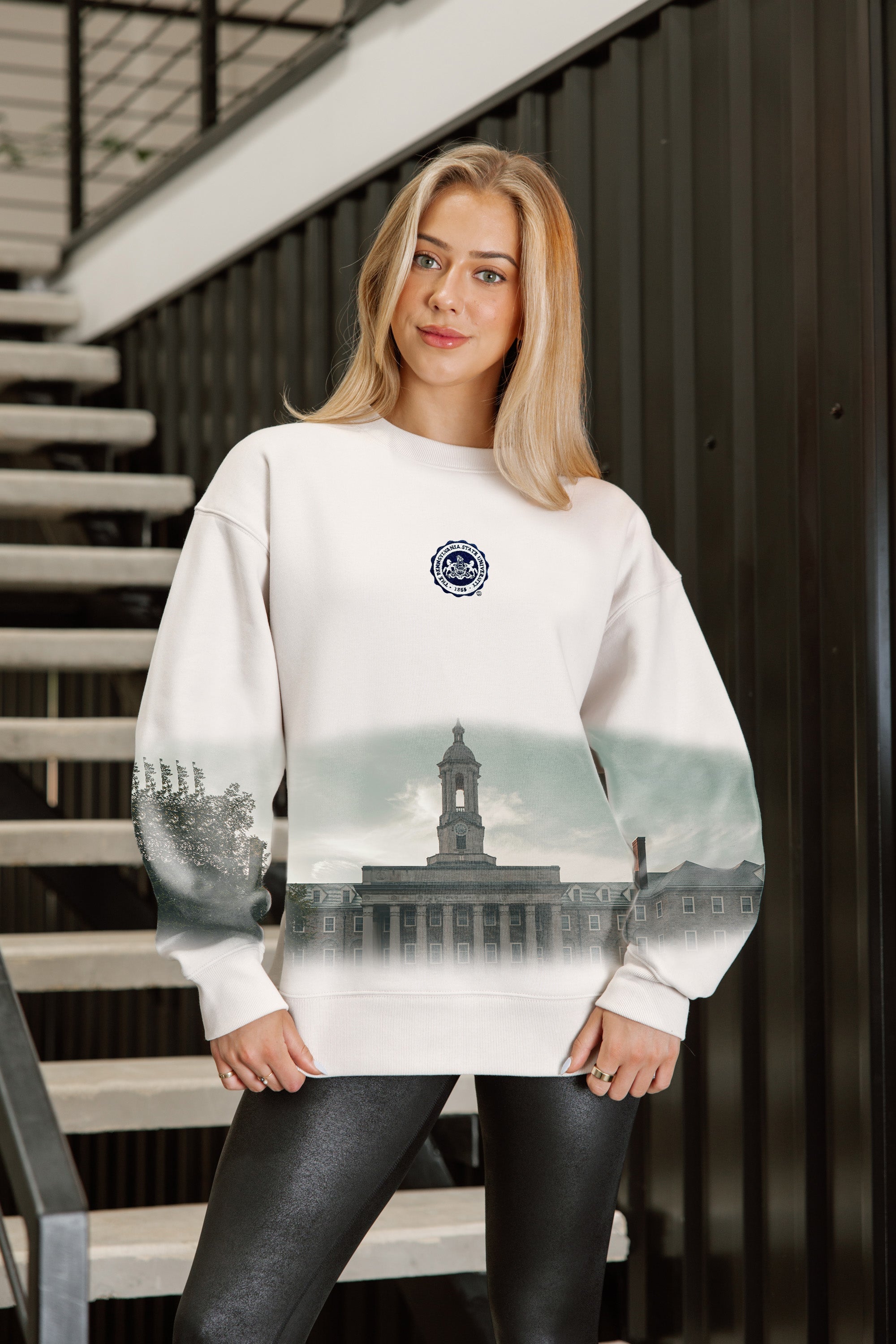 PENN STATE NITTANY LIONS POWER MOVE PREMIUM DROP SHOULDER PULLOVER