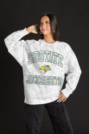 SOUTH DAKOTA STATE JACKRABBITS WHITEOUT PREMIUM DROP SHOULDER PULLOVER