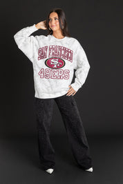 SAN FRANCISCO 49ERS WHITEOUT PREMIUM DROP SHOULDER PULLOVER