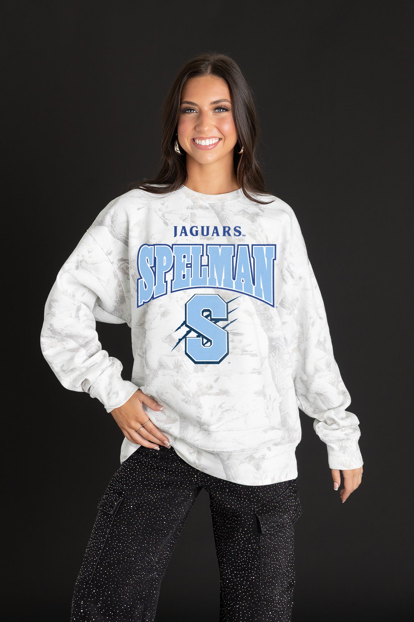 SPELMAN COLLEGE JAGUARS RALLY READY PREMIUM DROP SHOULDER PULLOVER