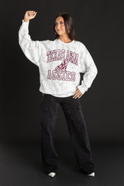 TEXAS A&M AGGIES WHITEOUT PREMIUM DROP SHOULDER PULLOVER