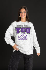 TCU HORNED FROGS RALLY READY PREMIUM DROP SHOULDER PULLOVER