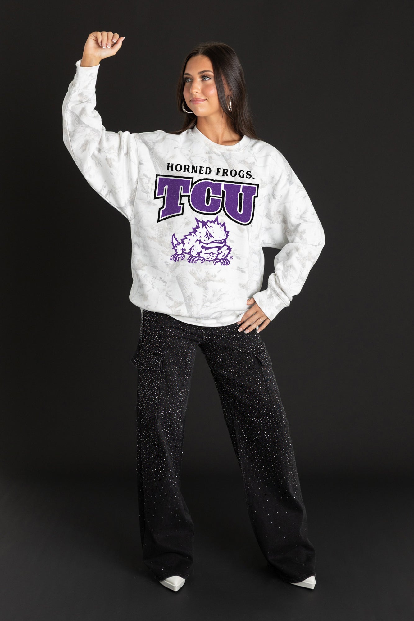 TCU HORNED FROGS RALLY READY PREMIUM DROP SHOULDER PULLOVER