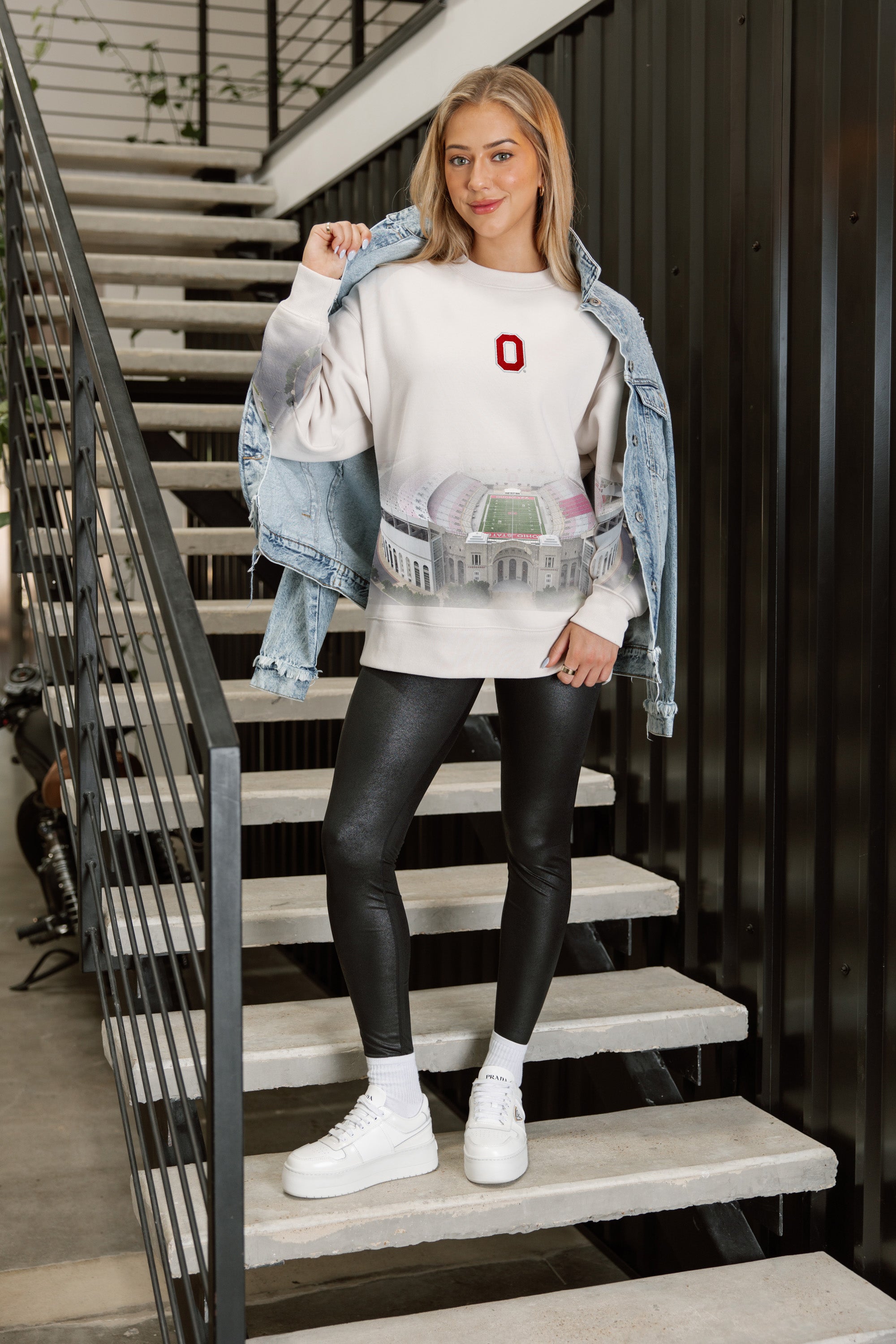 OHIO STATE BUCKEYES POWER MOVE PREMIUM DROP SHOULDER PULLOVER