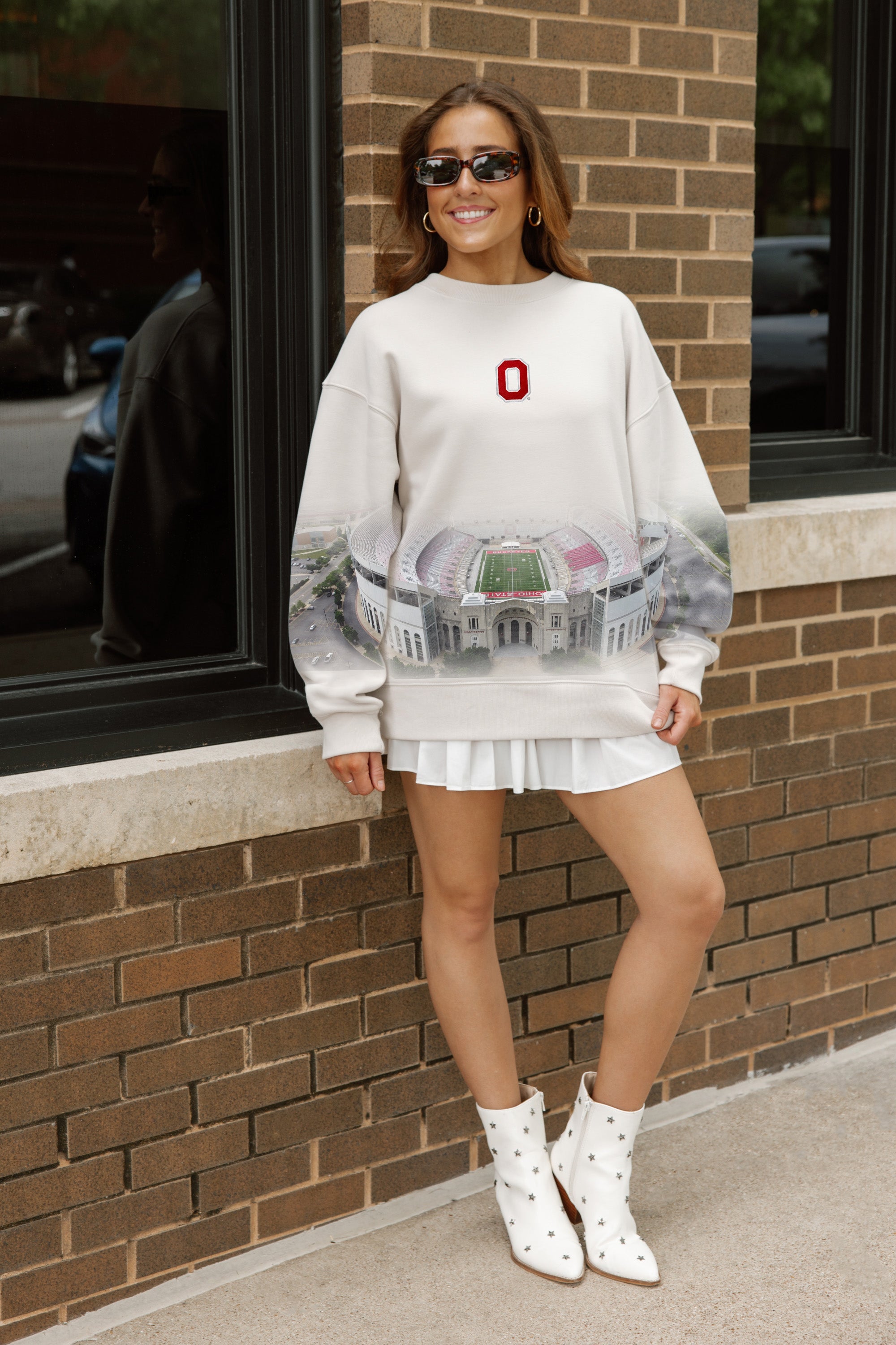 OHIO STATE BUCKEYES POWER MOVE PREMIUM DROP SHOULDER PULLOVER