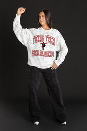 TEXAS TECH RED RAIDERS WHITEOUT PREMIUM DROP SHOULDER PULLOVER