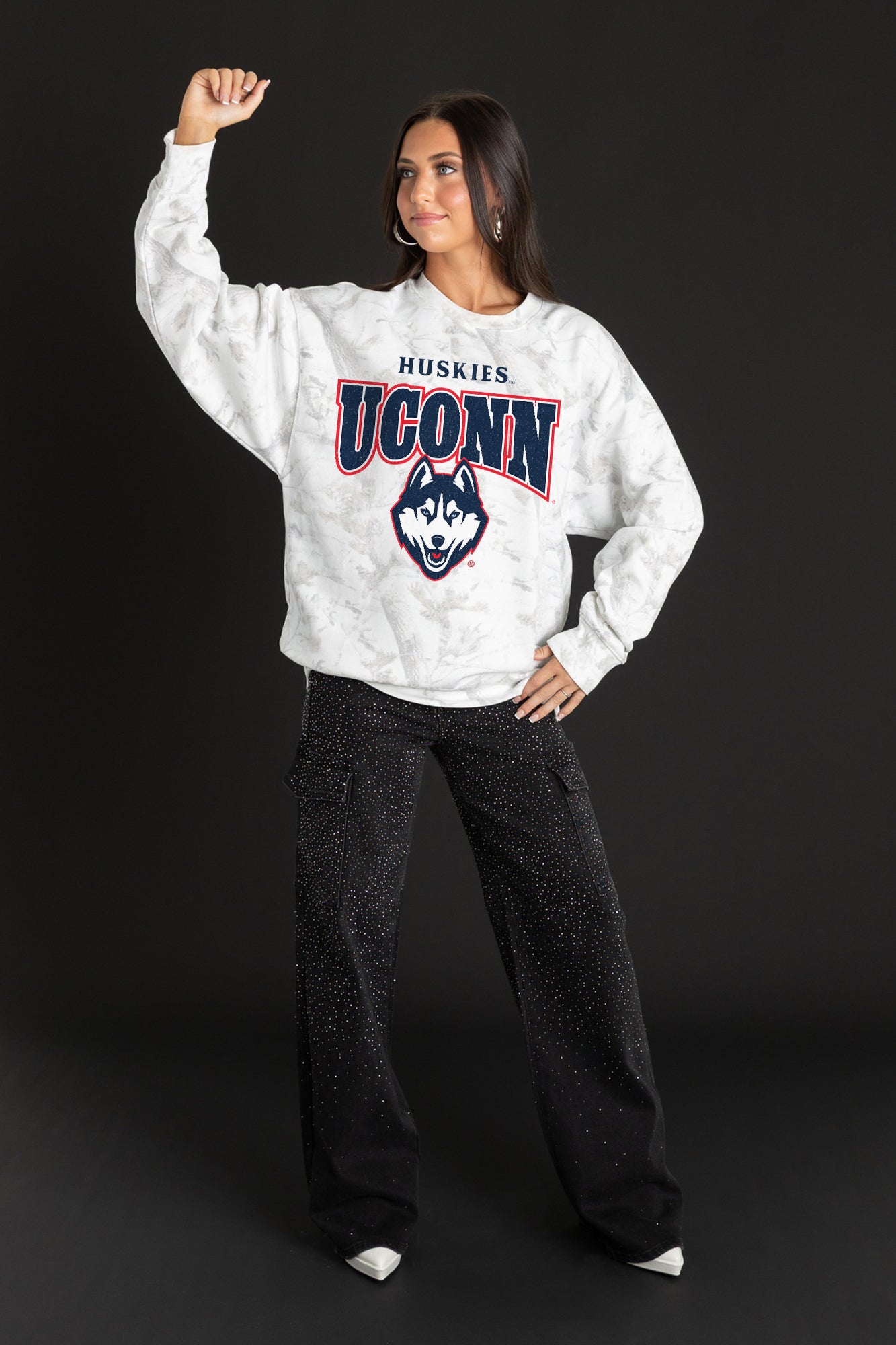 UCONN HUSKIES RALLY READY PREMIUM DROP SHOULDER PULLOVER
