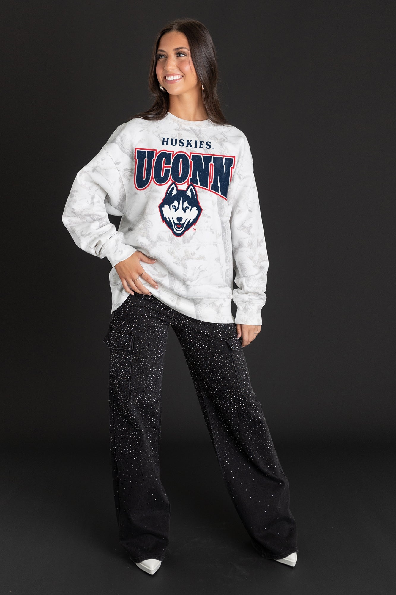 UCONN HUSKIES RALLY READY PREMIUM DROP SHOULDER PULLOVER