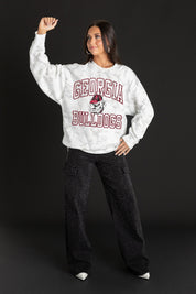 GEORGIA BULLDOGS WHITEOUT PREMIUM DROP SHOULDER PULLOVER