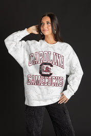SOUTH CAROLINA GAMECOCKS WHITEOUT PREMIUM DROP SHOULDER PULLOVER