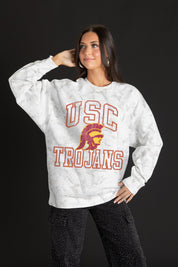 USC TROJANS WHITEOUT PREMIUM DROP SHOULDER PULLOVER