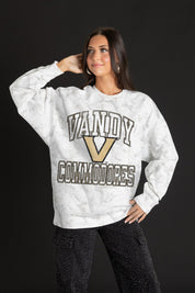 VANDERBILT COMMODORES WHITEOUT PREMIUM DROP SHOULDER PULLOVER