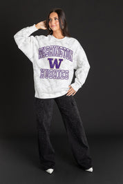 WASHINGTON HUSKIES WHITEOUT PREMIUM DROP SHOULDER PULLOVER