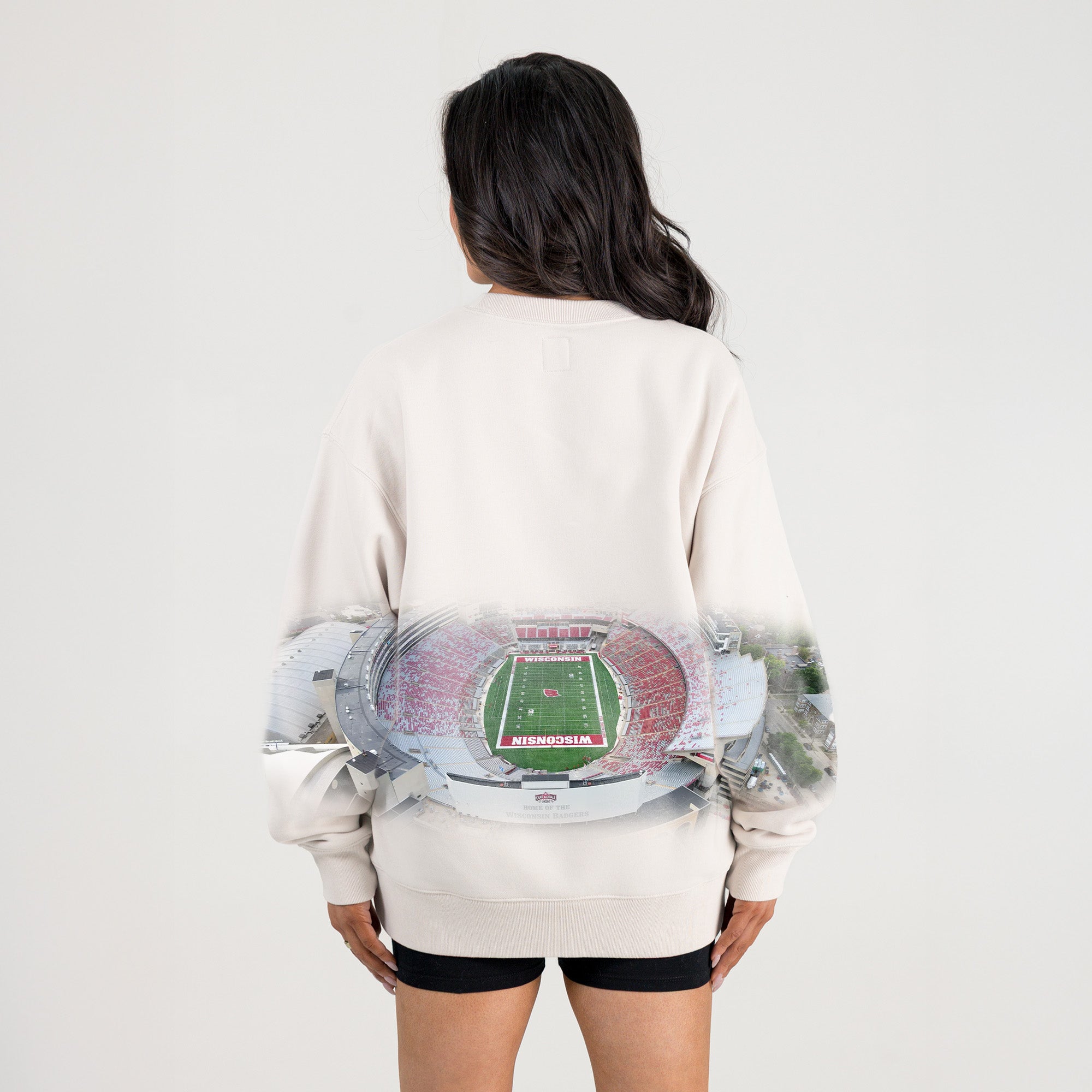 WISCONSIN BADGERS POWER MOVE PREMIUM DROP SHOULDER PULLOVER