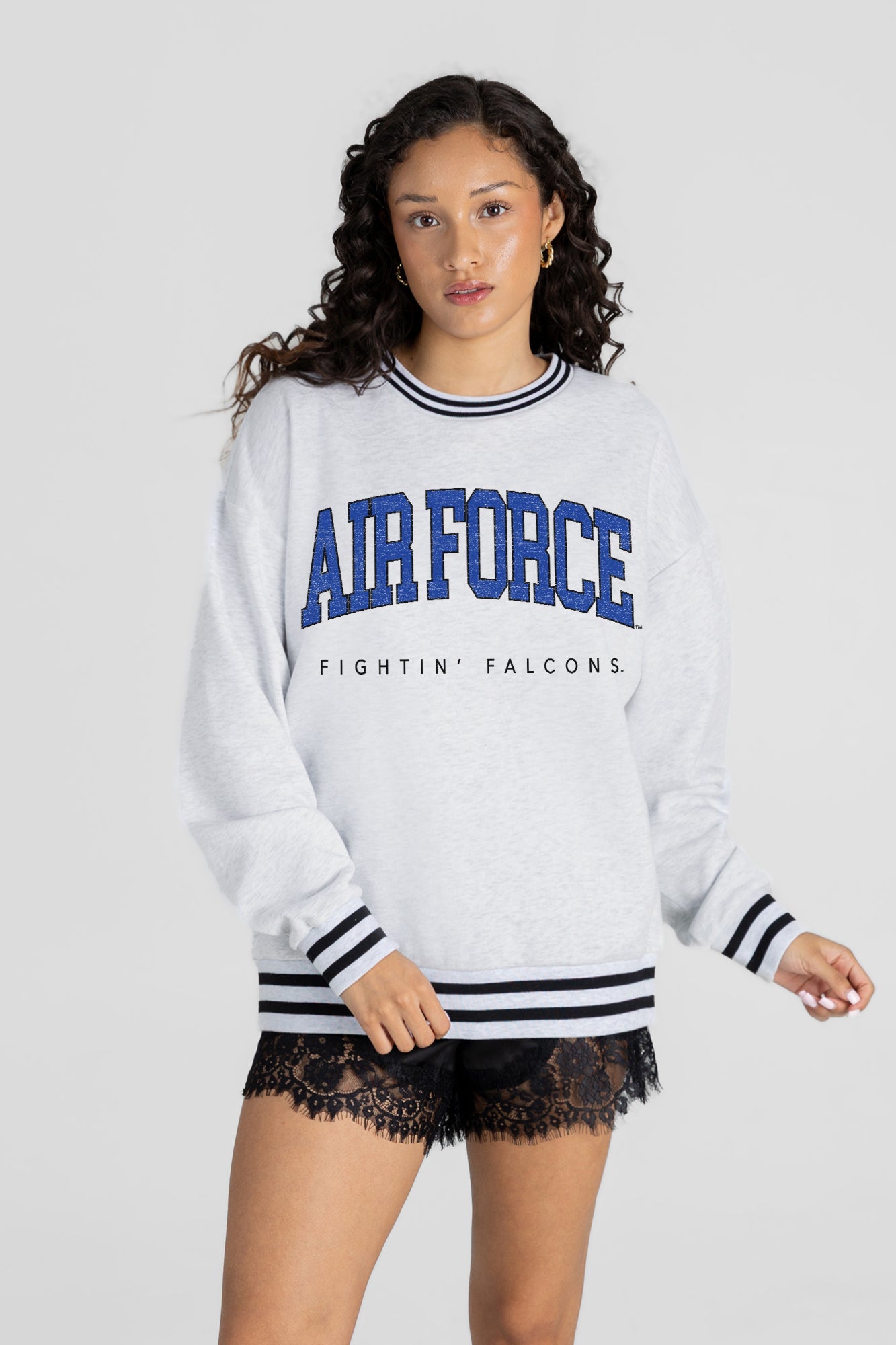 AIR FORCE FALCONS EASY ENERGY CREW FLEECE RINGER SWEATSHIRT