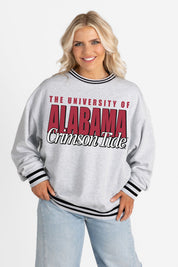 ALABAMA CRIMSON TIDE SHOWDOWN CREW FLEECE RINGER SWEATSHIRT