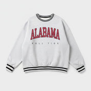 ALABAMA CRIMSON TIDE EASY ENERGY CREW FLEECE RINGER SWEATSHIRT