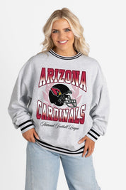 ARIZONA CARDINALS FADE ROUTE CREW FLEECE RINGER SWEATSHIRT