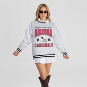ARIZONA CARDINALS COOL VIBES CREW FLEECE RINGER SWEATSHIRT