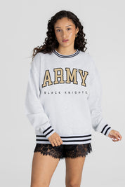 ARMY BLACK KNIGHTS EASY ENERGY CREW FLEECE RINGER SWEATSHIRT