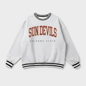 ARIZONA STATE SUN DEVILS EASY ENERGY CREW FLEECE RINGER SWEATSHIRT