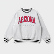 ARIZONA WILDCATS EASY ENERGY CREW FLEECE RINGER SWEATSHIRT