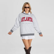 ATLANTA FALCONS EASY ENERGY CREW FLEECE RINGER SWEATSHIRT
