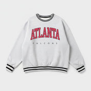ATLANTA FALCONS EASY ENERGY CREW FLEECE RINGER SWEATSHIRT