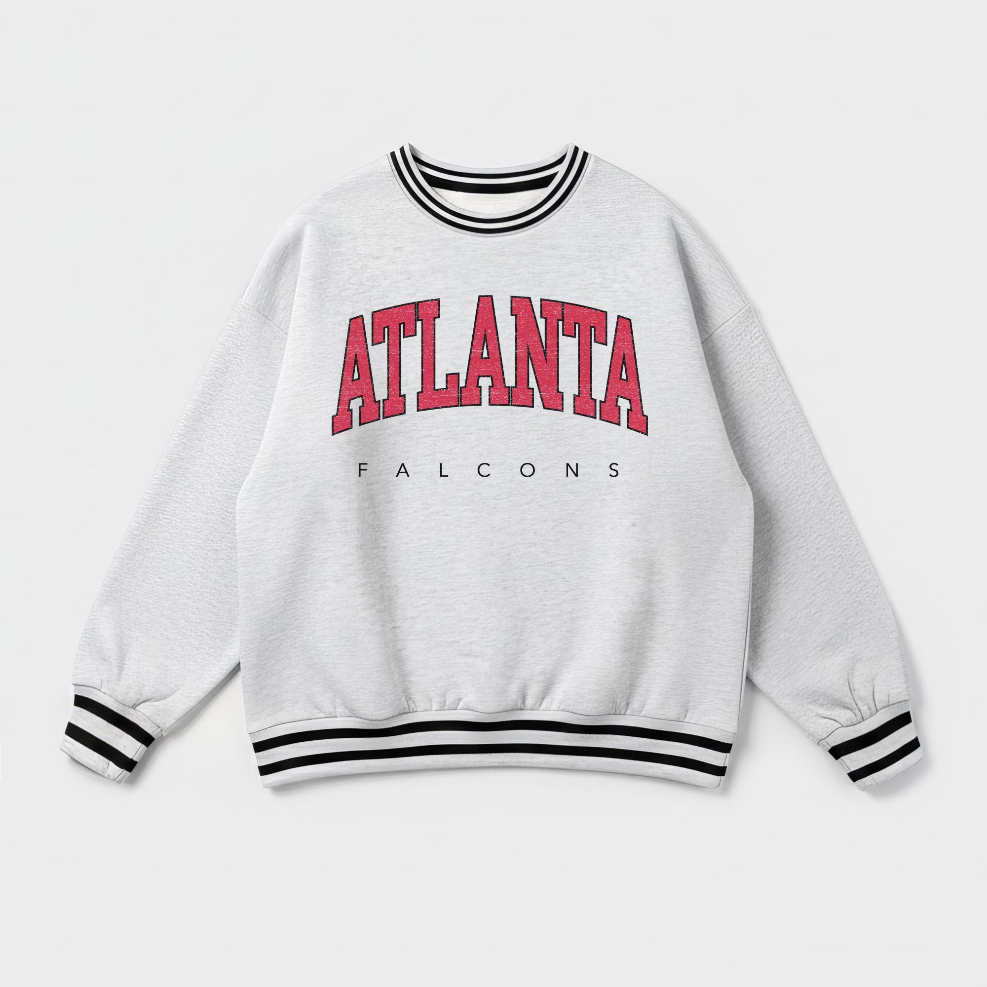 ATLANTA FALCONS EASY ENERGY CREW FLEECE RINGER SWEATSHIRT