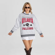 ATLANTA FALCONS COOL VIBES CREW FLEECE RINGER SWEATSHIRT