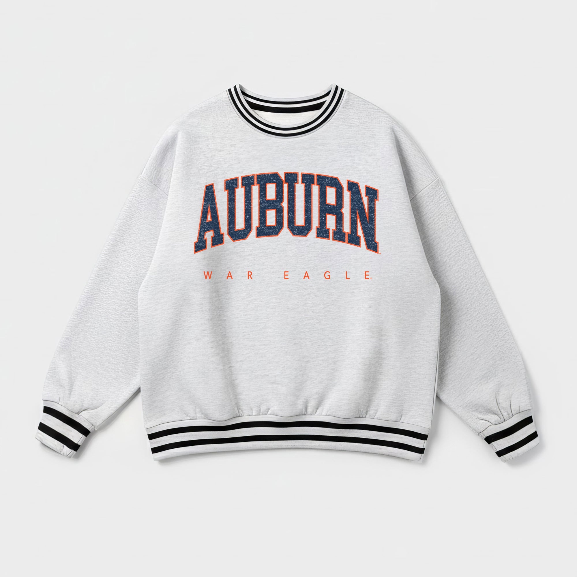 AUBURN TIGERS EASY ENERGY CREW FLEECE RINGER SWEATSHIRT