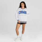 BYU COUGARS EASY ENERGY CREW FLEECE RINGER SWEATSHIRT