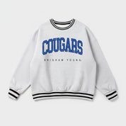 BYU COUGARS EASY ENERGY CREW FLEECE RINGER SWEATSHIRT
