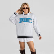 CHARLOTTE FC EASY ENERGY CREW FLEECE RINGER SWEATSHIRT