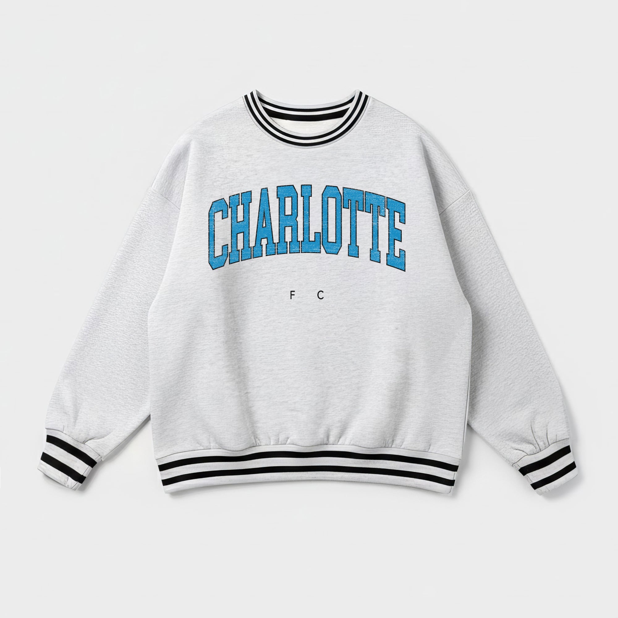CHARLOTTE FC EASY ENERGY CREW FLEECE RINGER SWEATSHIRT