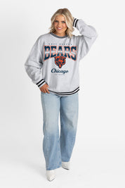CHICAGO BEARS GRIDIRON DRIVE CREW FLEECE RINGER SWEATSHIRT