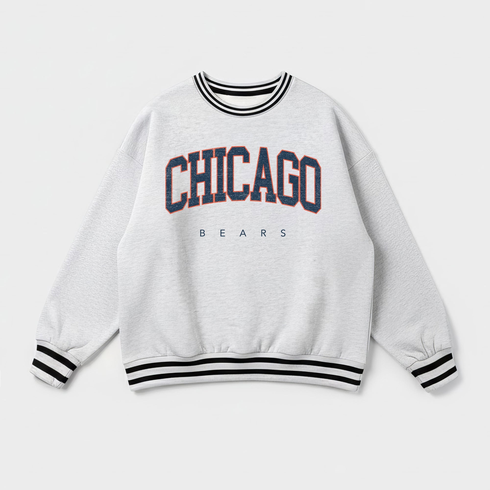 CHICAGO BEARS EASY ENERGY CREW FLEECE RINGER SWEATSHIRT