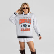 CHICAGO BEARS COOL VIBES CREW FLEECE RINGER SWEATSHIRT