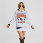 CHICAGO BEARS COOL VIBES CREW FLEECE RINGER SWEATSHIRT