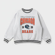 CHICAGO BEARS COOL VIBES CREW FLEECE RINGER SWEATSHIRT