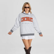 CINCINNATI BENGALS EASY ENERGY CREW FLEECE RINGER SWEATSHIRT