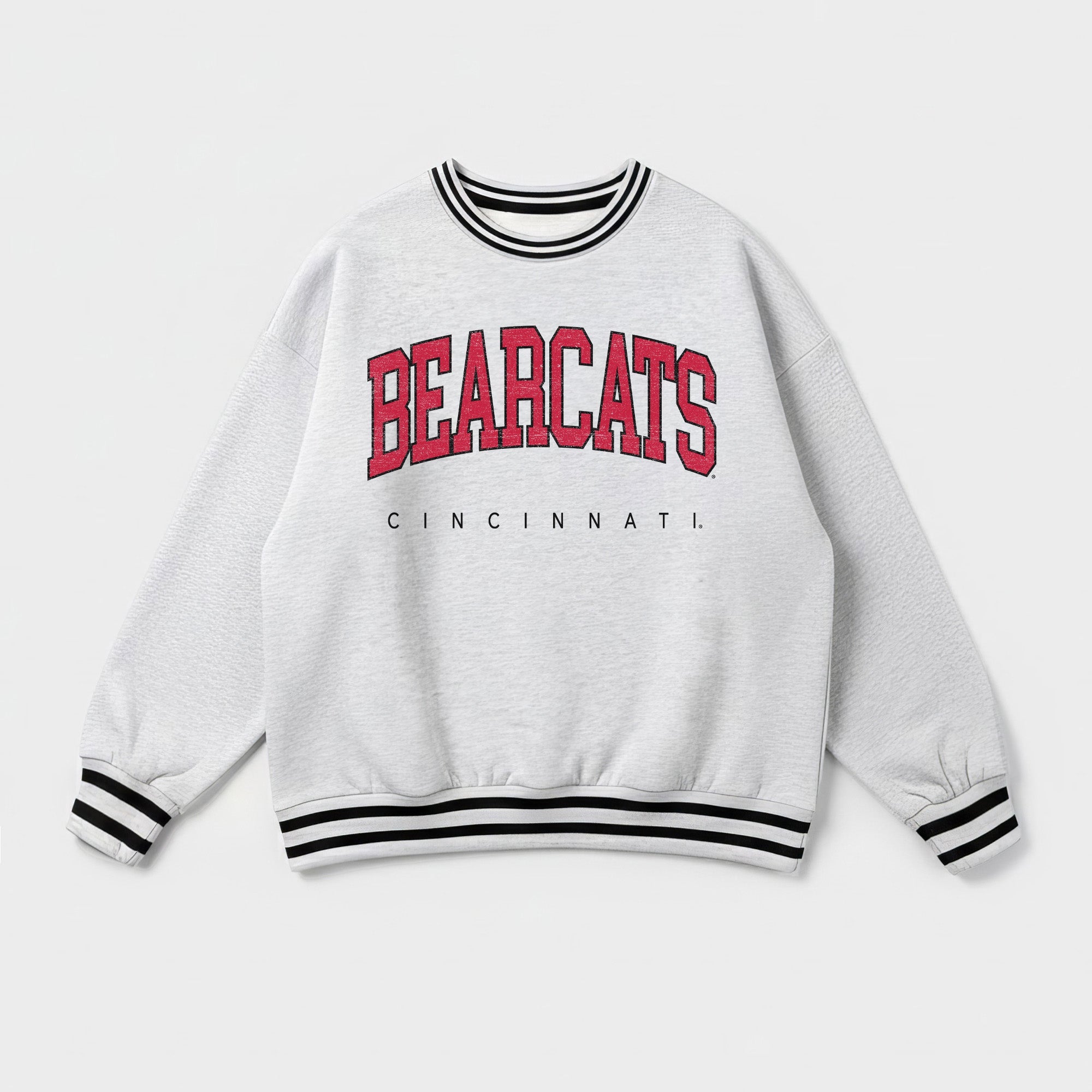 CINCINNATI BEARCATS EASY ENERGY CREW FLEECE RINGER SWEATSHIRT