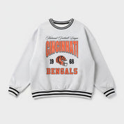CINCINNATI BENGALS COOL VIBES CREW FLEECE RINGER SWEATSHIRT