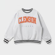 CLEMSON TIGERS EASY ENERGY CREW FLEECE RINGER SWEATSHIRT