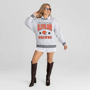 CLEVELAND BROWNS COOL VIBES CREW FLEECE RINGER SWEATSHIRT