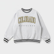 COLORADO BUFFALOES EASY ENERGY CREW FLEECE RINGER SWEATSHIRT