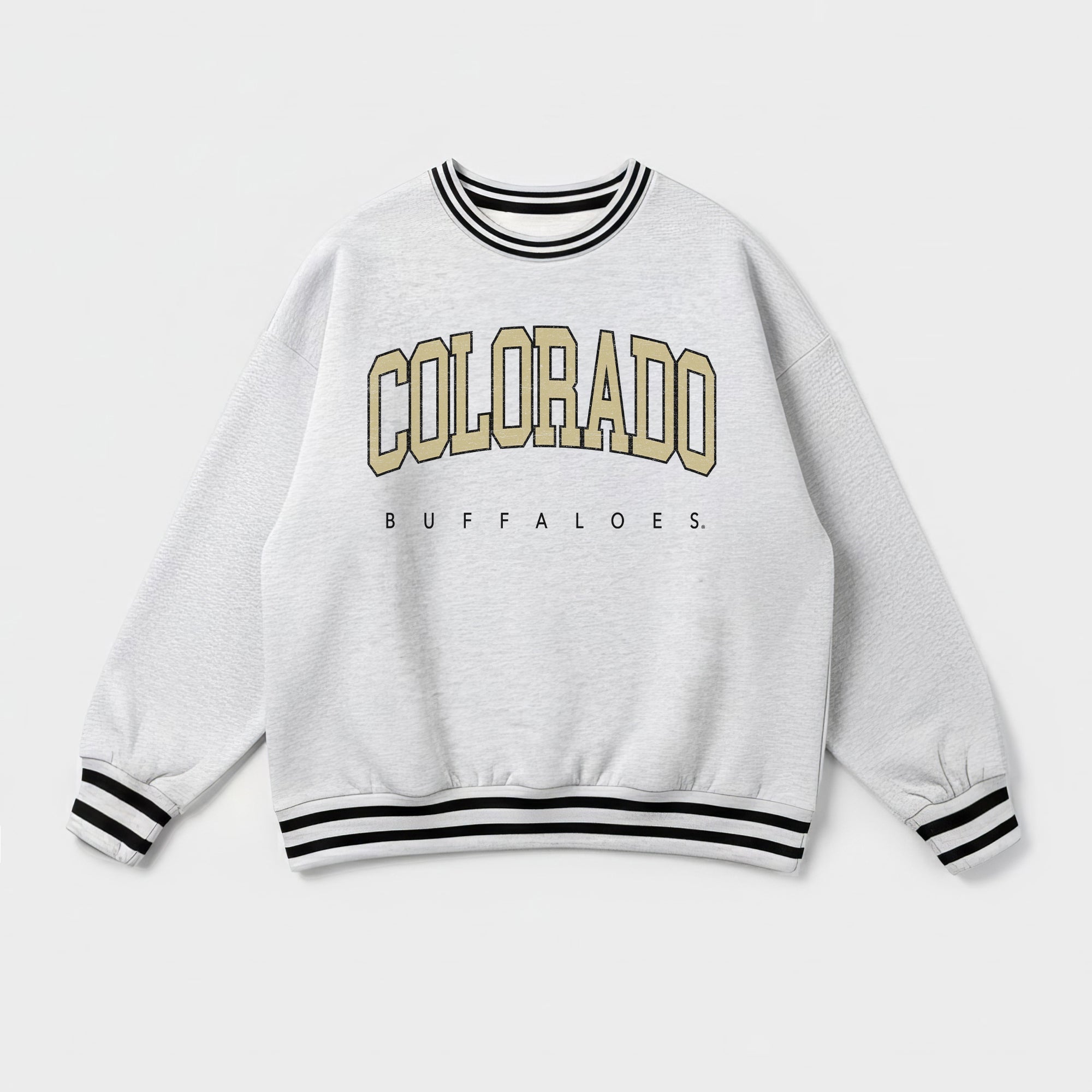 COLORADO BUFFALOES EASY ENERGY CREW FLEECE RINGER SWEATSHIRT